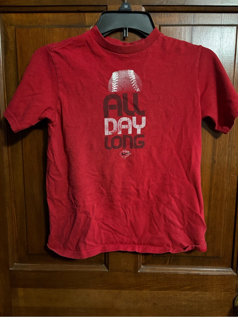 Kids Red Nike All Day Long Graphic Tee
